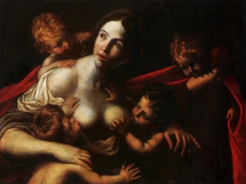 1588-Giovan Francesco Gessi - Carità - Muzeum Kolekcji im. Jana Pawła II, Varsavia